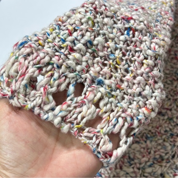 Free People Oversized Multi-Color Crochet Sweater Size XS - Picture 13 of 13